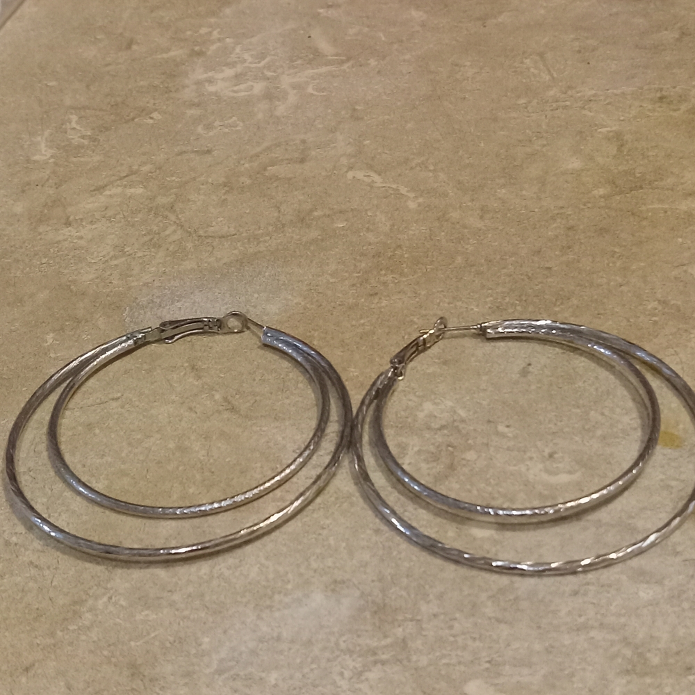 Chic Silver Hoop Earrings